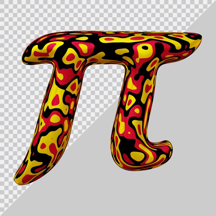 PSD renderização 3d do balão do símbolo pi