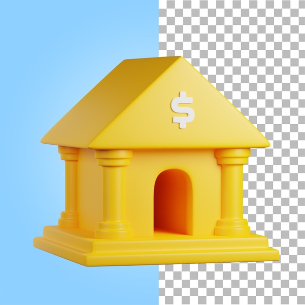 PSD renderização 3d do banco