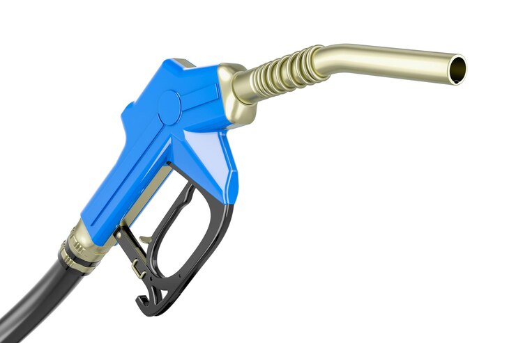 PSD renderização 3d do bico da bomba de gasolina isolada em fundo transparente