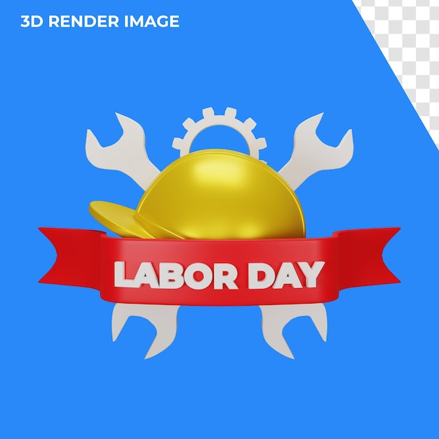 PSD renderização 3d do conceito de dia do trabalho