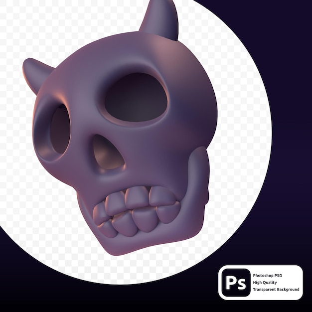 Renderização 3D do Crânio para web de ativos gráficos ou apresentação