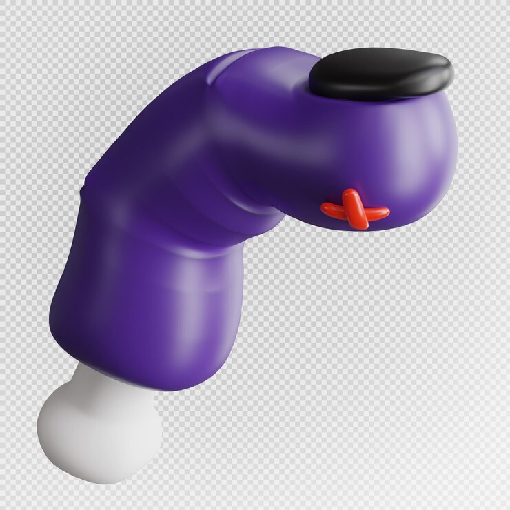 PSD renderização 3d do dedo com o conceito de halloween