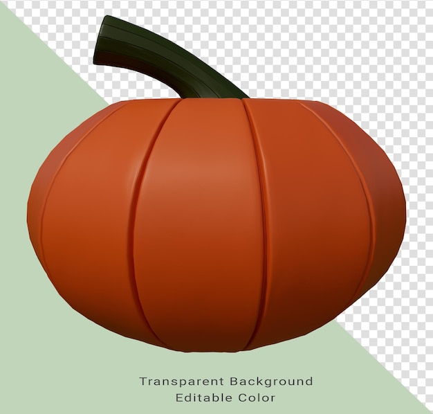 renderização 3D do elemento de design de fundo mínimo de abóbora de halloween