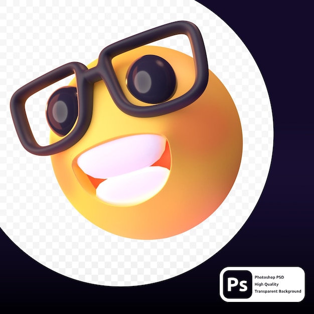 Renderização 3D do emoji Smile para web ou apresentação de ativos gráficos