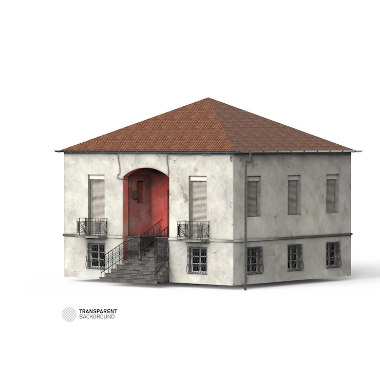 PSD renderização 3d do ícone de casa isométrica