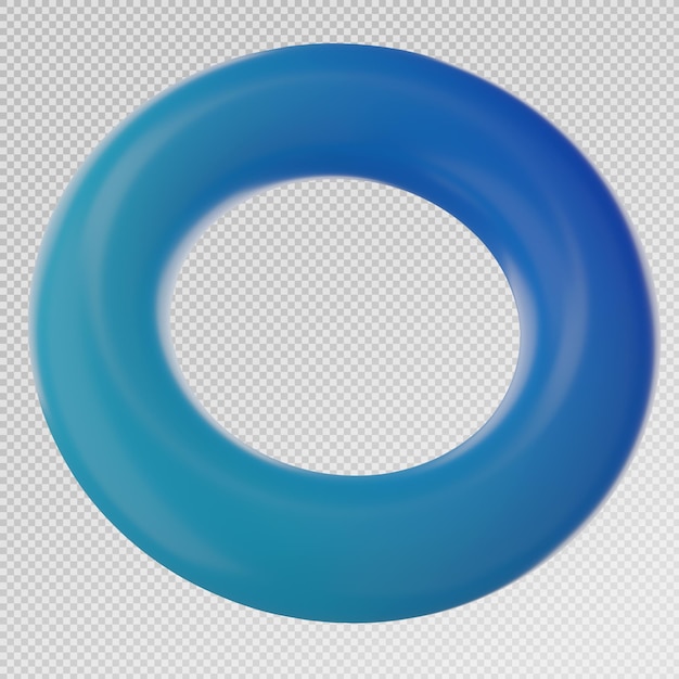 Renderização 3D do ícone de forma abstrata