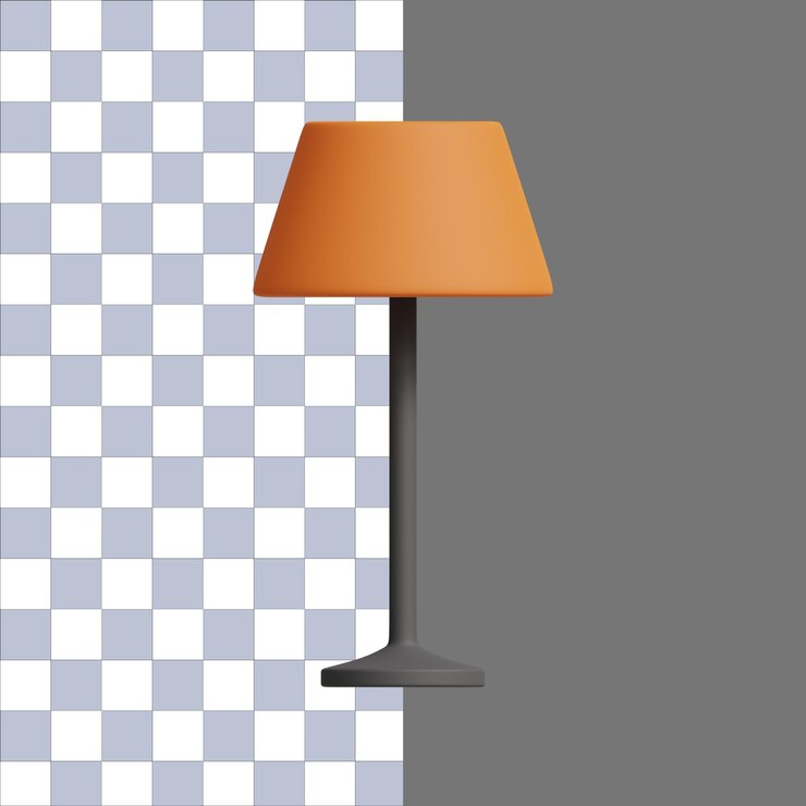 PSD renderização 3d do ícone de lâmpada interior para casa