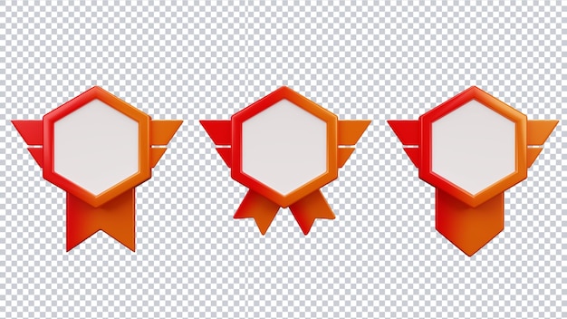 renderização 3D do ícone de medalhas para mídias sociais