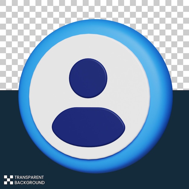 PSD renderização 3d do ícone de perfil