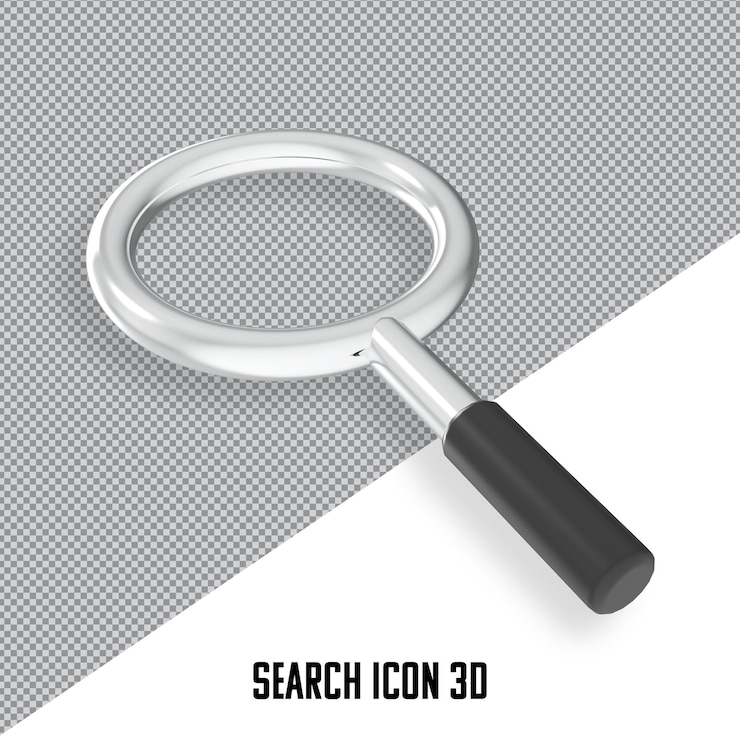 PSD renderização 3d do ícone de pesquisa