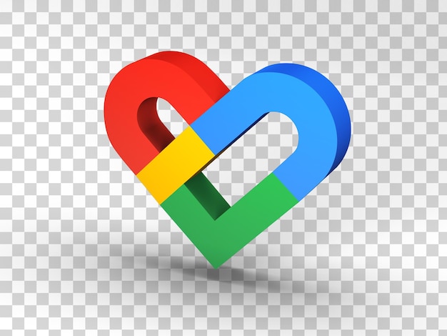 PSD renderização 3d do ícone do aplicativo google fit