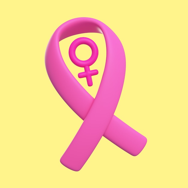 renderização 3D do ícone do dia da mulher