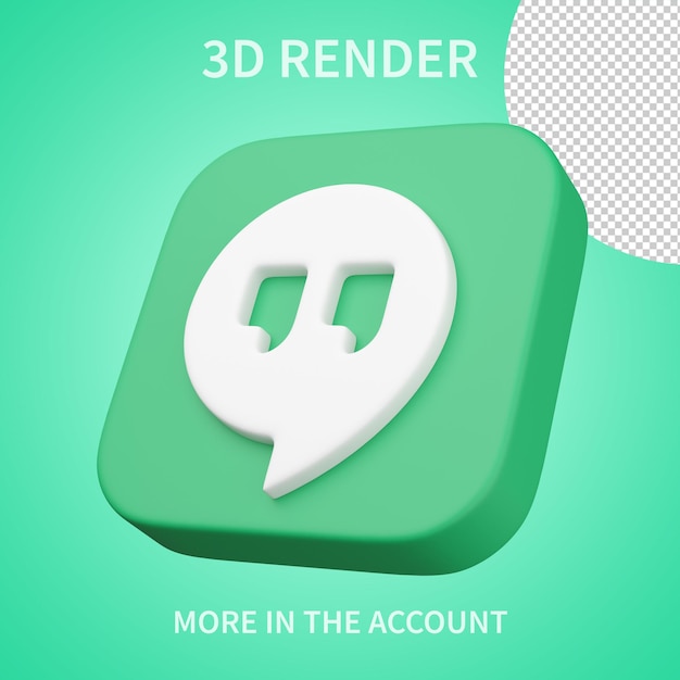 Renderização 3D do ícone do Hangouts do Google