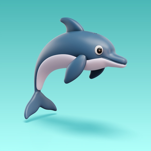 Renderização 3D do ícone do mar e do oceano