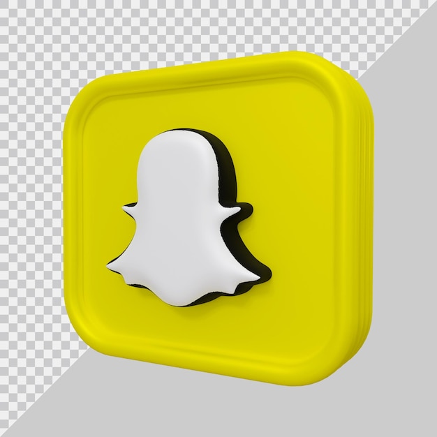 renderização 3D do ícone do snapchat