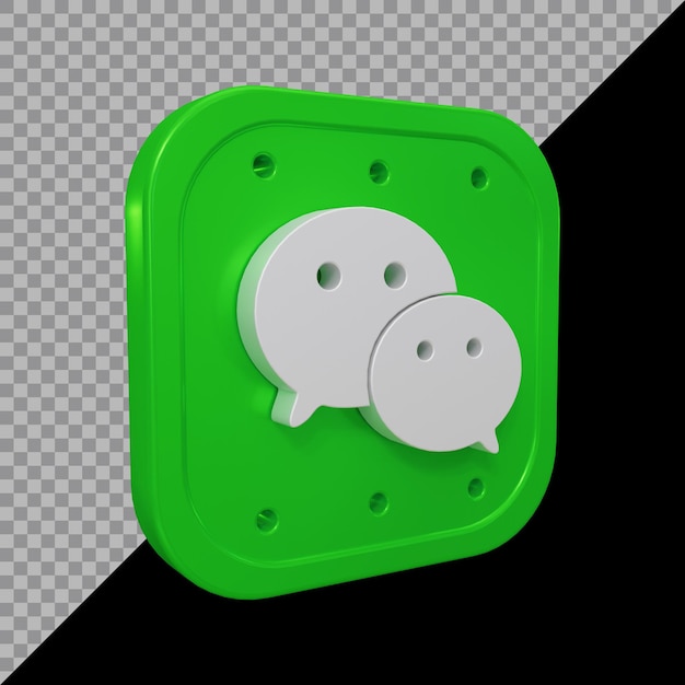 PSD renderização 3d do ícone do wechat