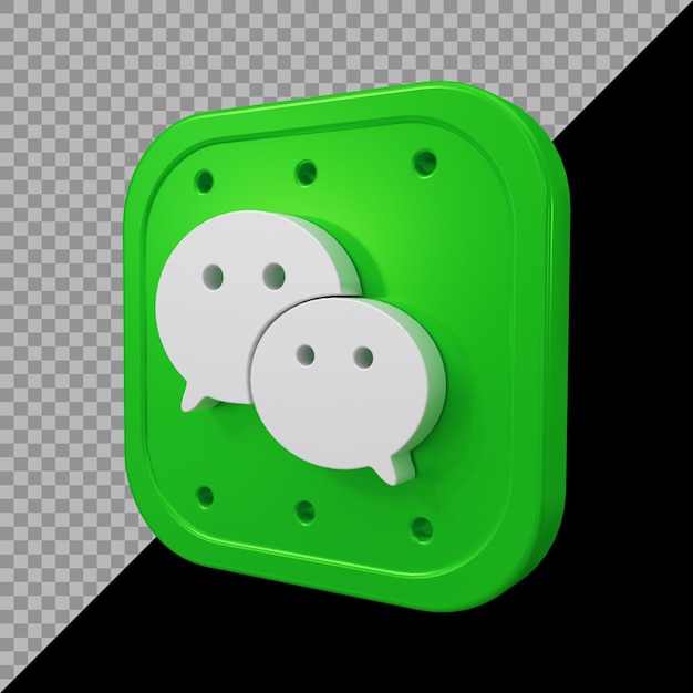 PSD renderização 3d do ícone do wechat