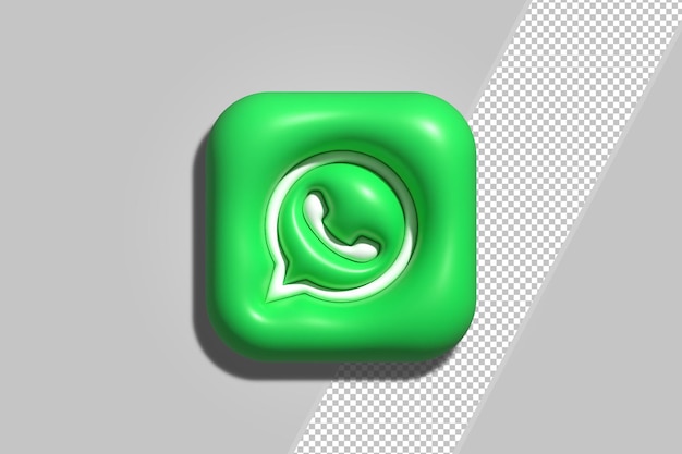 PSD renderização 3d do ícone do whatsapp psd premium