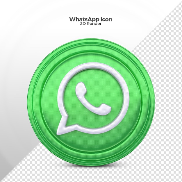 Renderização 3D do ícone do Whatsapp