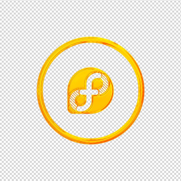 PSD renderização 3d do ícone fedora dourado brilhante
