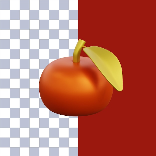 PSD renderização 3d do ícone laranja do ano novo chinês