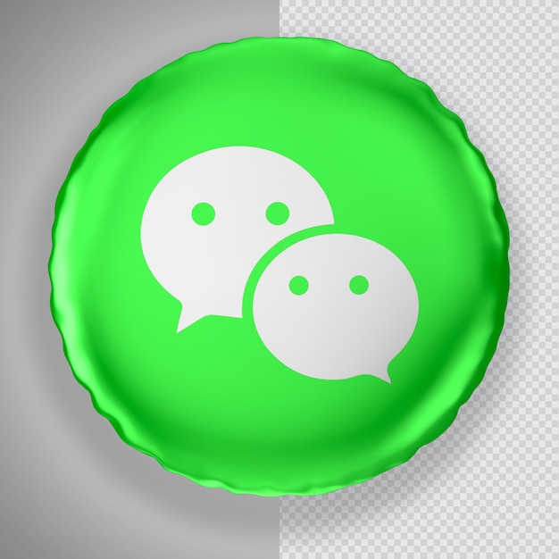 Renderização 3d do ícone wechat