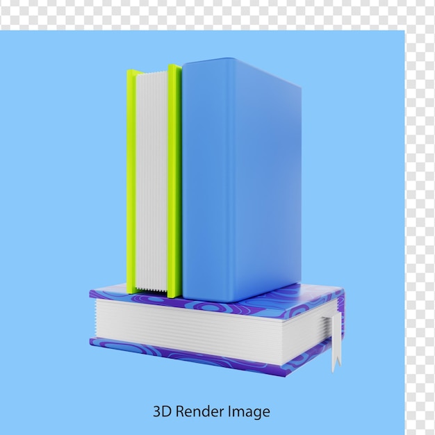 PSD renderização 3d do livro de conhecimento
