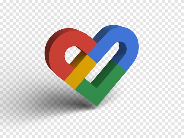 PSD renderização 3d do logotipo do google fit