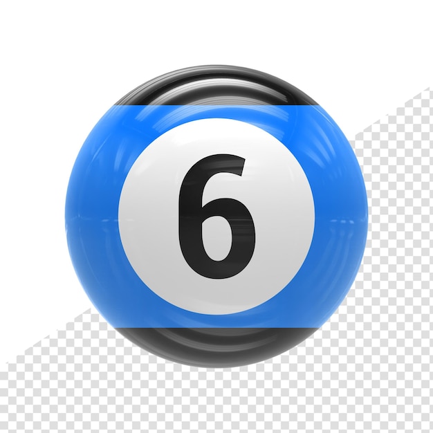 PSD renderização 3d do número da bola