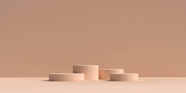 PSD renderização 3d do pódio da forma da geometria da cena abstrata