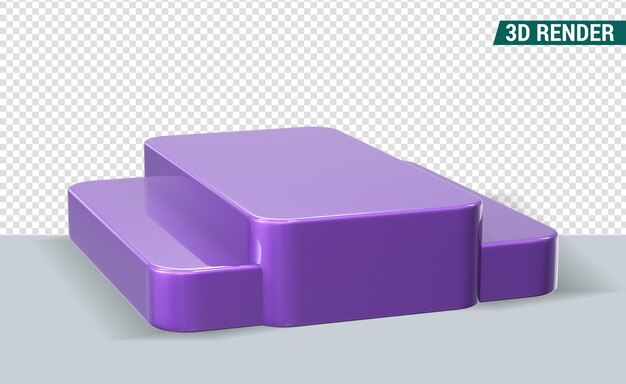 PSD renderização 3d do pódio