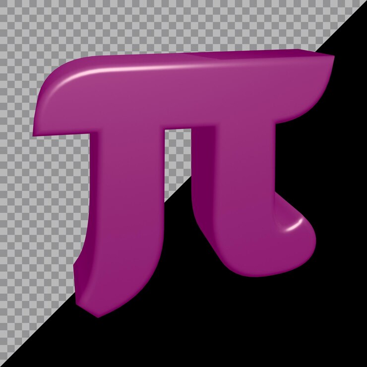 PSD renderização 3d do símbolo de pi