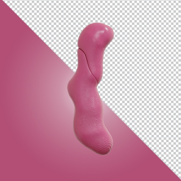 renderização 3D do símbolo de suporte do alfabeto isolado