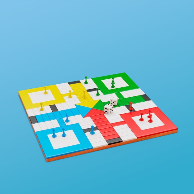 Renderização 3D do tabuleiro de jogo