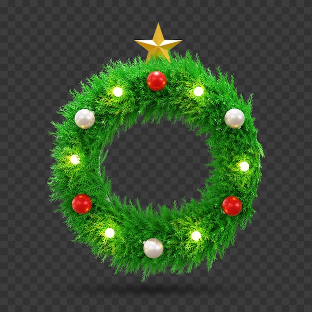 Renderização 3d efeito de texto de letra o de natal