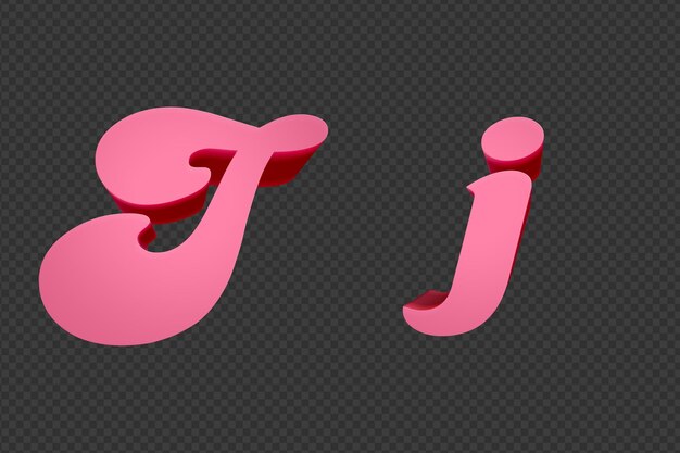 renderização 3D fonte estilo cartoon letras minúsculas e maiúsculas