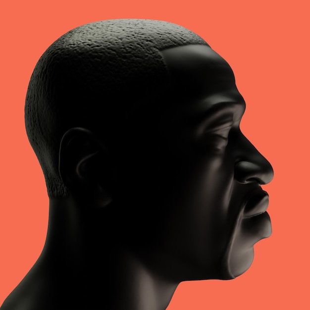 PSD renderização 3d homem estilo afro