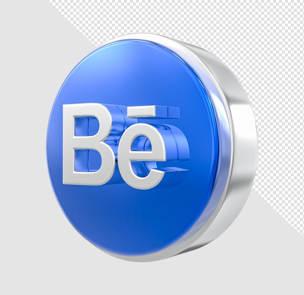 renderização 3d ícone behance isolado