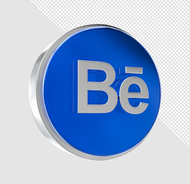 renderização 3d ícone behance isolado