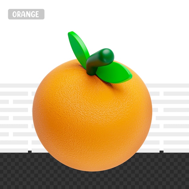 PSD renderização 3d ilustração em laranja