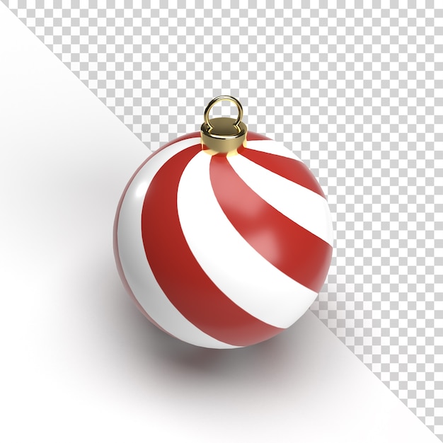 PSD renderização 3d isolada de bola de natal