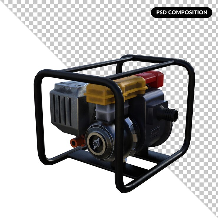 PSD renderização 3d isolada de bomba d'água