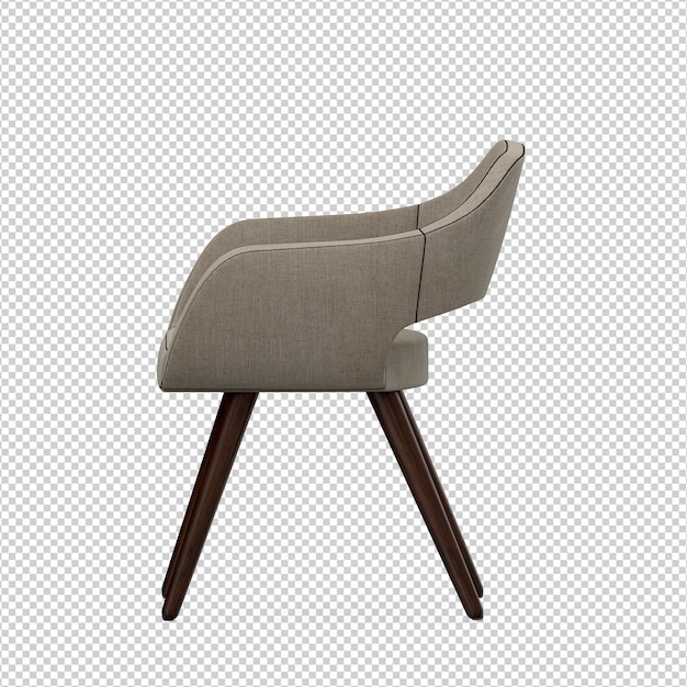 Renderização 3D isolada de cadeira