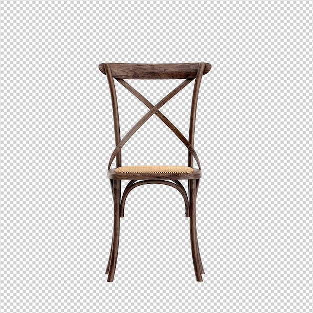 PSD renderização 3d isolada de cadeira