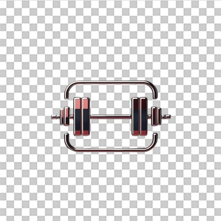 PSD renderização 3d isolada do ícone de levantamento de pesas psd em fundo branco para fitness e projetos digitais