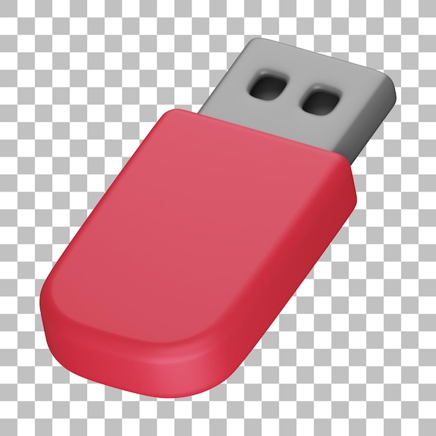 Renderização 3d isolada do ícone do flash drive psd