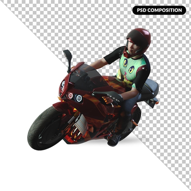 Renderização 3d isolada do piloto