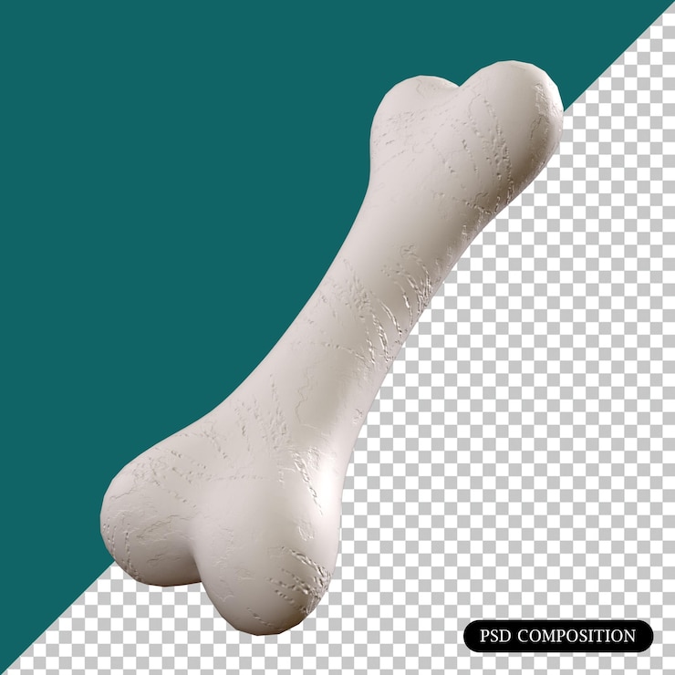 PSD renderização 3d isolada do psd rubberbone dog toy