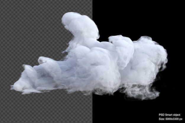 PSD renderização 3d isolada turbulenta das nuvens