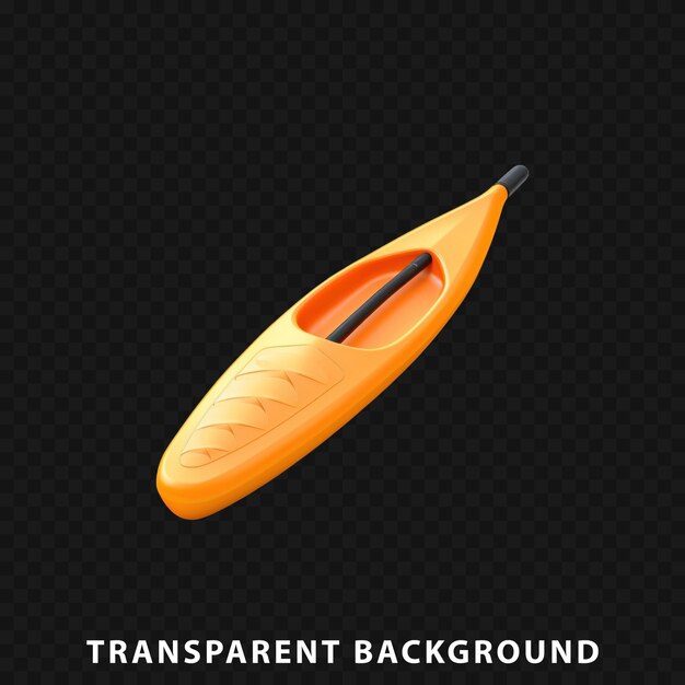 PSD renderização 3d kayak isolado em fundo transparente